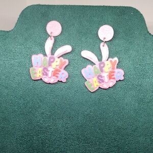 Happy Easter Earrings – Colorful Holiday Jewelry, New with Packaging